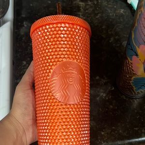 Orange starbucks cold cup 24oz new with tags